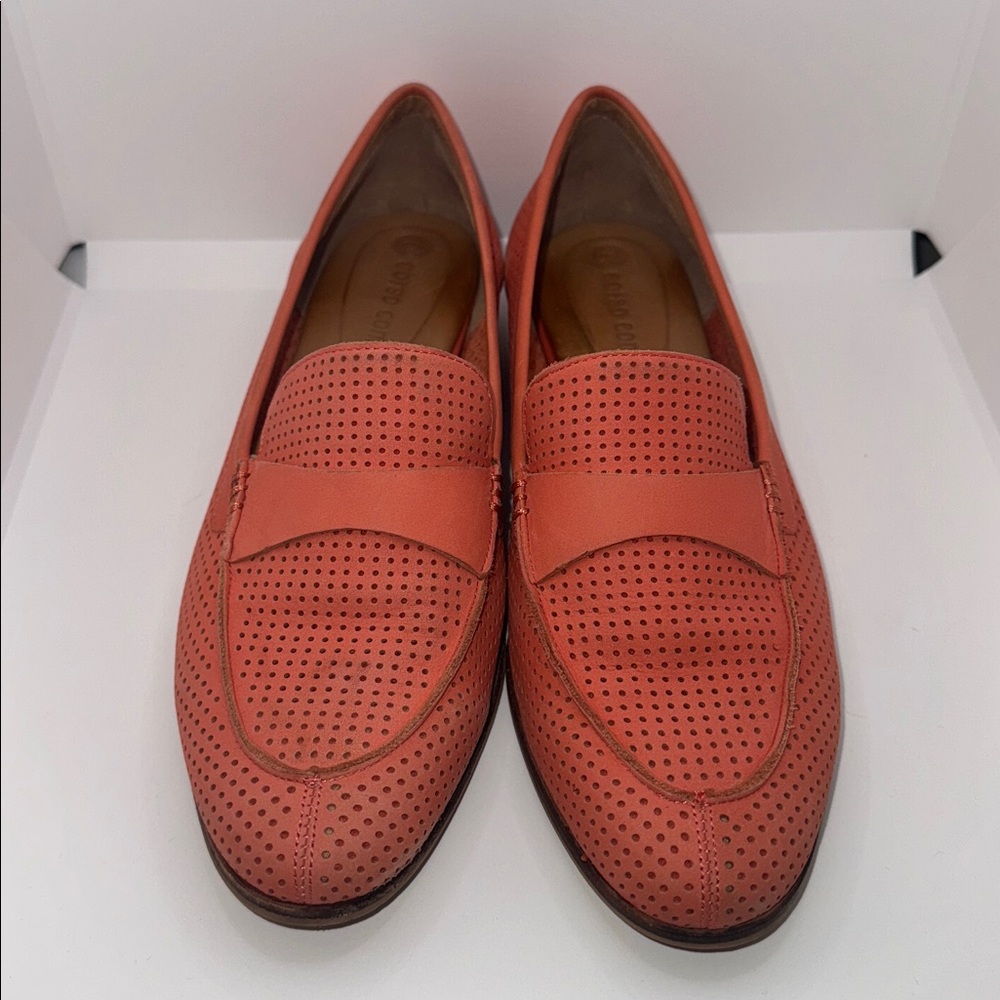 Corso Como Carlynee Coral Loafers Perforated Leather Women’s 6.5